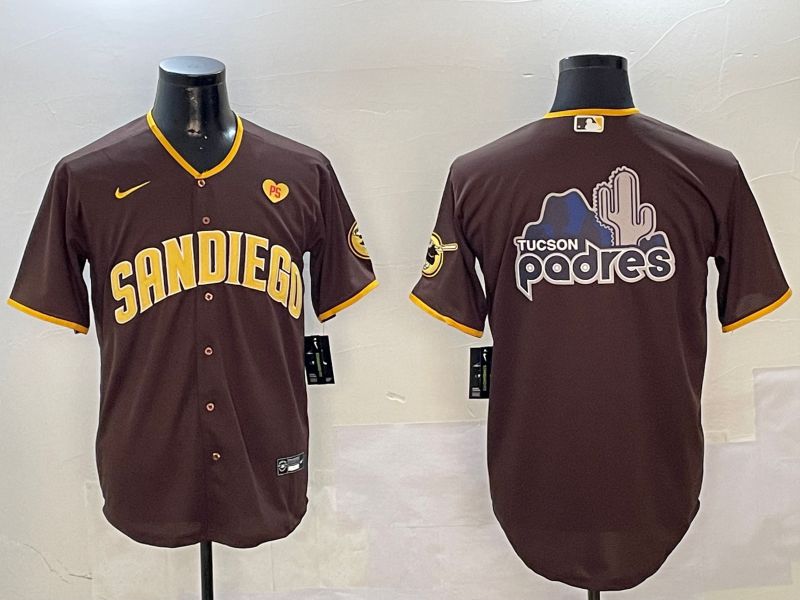 Men San Diego Padres Blank Brown Game 2024 Nike MLB Jersey style 01087